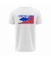 T-shirt Ocean Drapeau en relief Blanc Différentes tailles