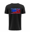T-shirt Ocean Drapeau en relief Noir Différentes tailles